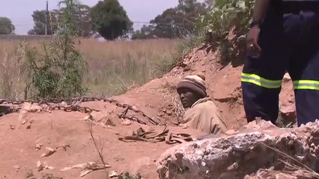 Desperate illegal miners have taken over abandoned shafts with impunity